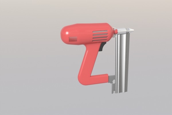 nail gun 3ds - Nail gun by Design2Render
